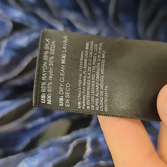 WHBM Long Sleeve Silk Burnout Tie Blouse Size Small - Picture 13 of 16